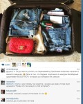 Виктория Боня демонстрирует шуруповерт в своём чемодане. Фото 2015 Инстаграм