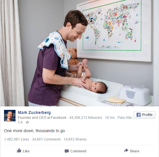 Марк Цукерберг фото с ребёнком, дочерью Макс