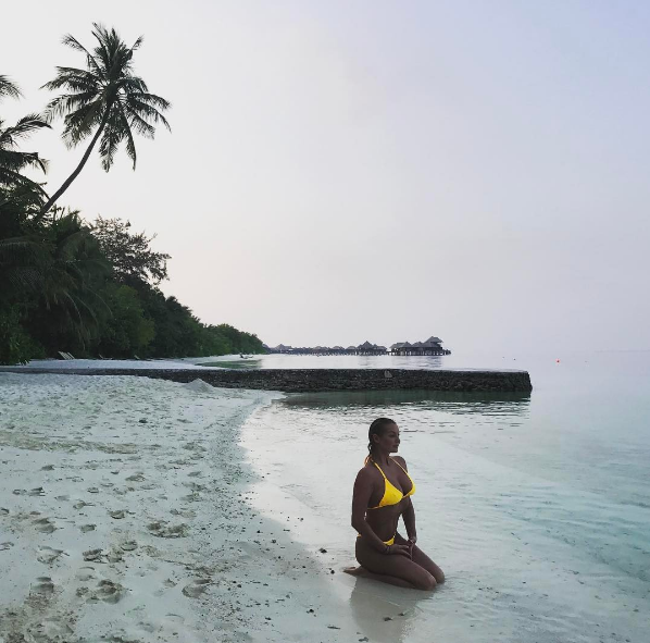 Анастасия Волочкова фото 2017 в время отдыха на Мальдивских островах